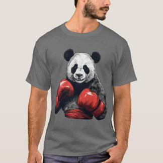 Panda Beer Dragen Bokshandschoenen Grappig Boksen T-shirt