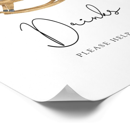 Panda Beer Drinken helpen jezelf Poster (Hoek)