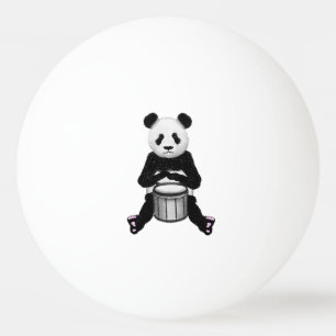 Panda Beer Drum Illustratie Pingpongbal