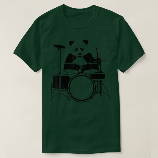 Panda Beer Drums Guitar T-shirt (Design voorkant)