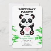 Panda Beer en Bamboe Plant Kinderen op zaterdag Ui Kaart (Voorkant)