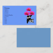 Panda-Beer en bloemen dierlijk Visitekaartje (Voorkant / Achterkant)