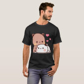 Panda Beer En Brownie Ware Liefde Bubu Dudu Paar T-shirt (Voorkant volledig)