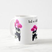 Panda - Beer en zinnia - bloem op maat Koffiemok (Voorkant links)