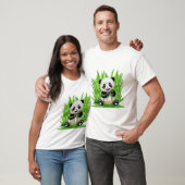 Panda Beer eten bamboe T-shirt (Unisex)