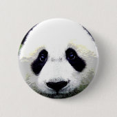 Panda Beer Eyes Pinback Button (Voorkant)