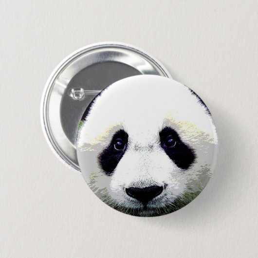 Panda Beer Eyes Pinback Button (Voorkant /achterkant)