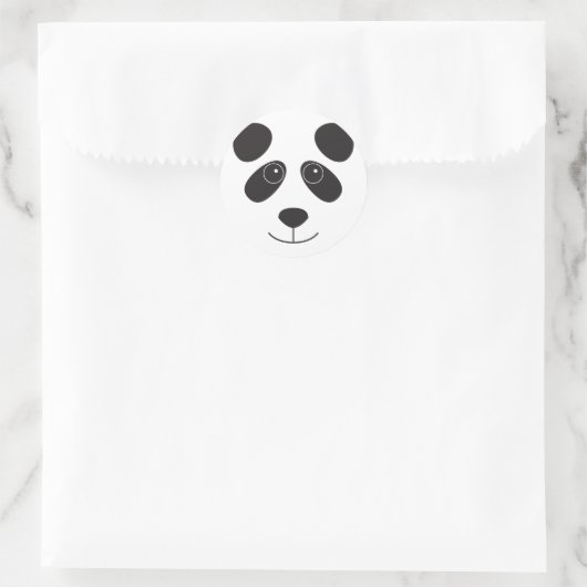 Panda Beer Face Ronde Sticker (Tas)