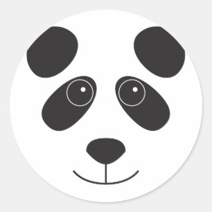 Panda Beer Face Ronde Sticker