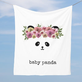 Panda Beer Face White, persoonlijk gepersonaliseer Fleece Deken