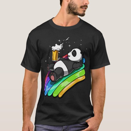Panda Beer Feestje T-shirt (Voorkant)