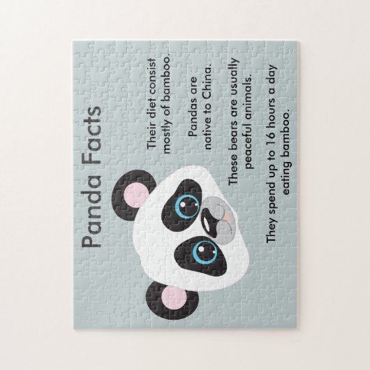 Panda beer feiten legpuzzel (Verticaal)