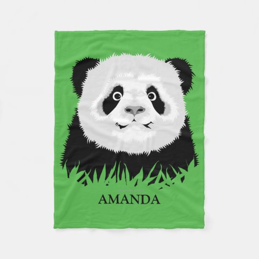 Panda Beer Fleece Blanket (Voorkant)