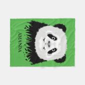 Panda Beer Fleece Blanket Deken (Voorkant (Horizontaal))