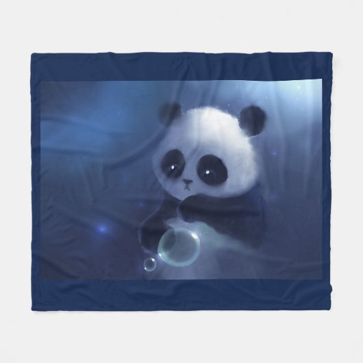 Panda Beer Fleece Blanket Deken (Voorkant (Horizontaal))