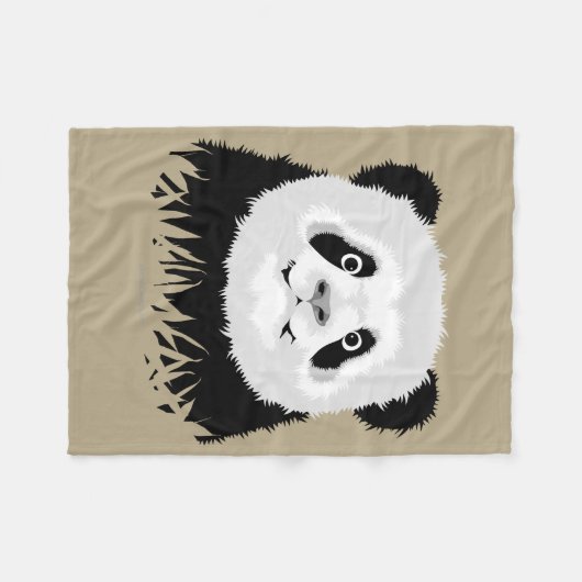 Panda Beer Fleece Deken (Voorkant (Horizontaal))