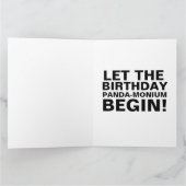 PANDA BEER FUNNY CUTE BIRTHDAY KAART (Binnen)