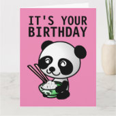 PANDA BEER FUNNY CUTE BIRTHDAY KAART (Voorkant)