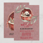 Panda Beer Genderneutraal Baby shower Kaart (Voorkant / Achterkant)