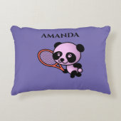 Panda beer gepersonaliseerde naam gooit kussen. accent kussen (Voorkant)