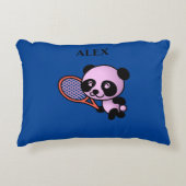 Panda beer gepersonaliseerde naam gooit kussen. accent kussen (Voorkant)