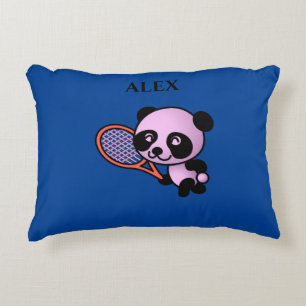 Panda beer gepersonaliseerde naam gooit kussen. accent kussen