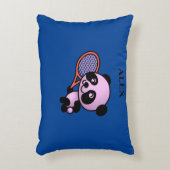 Panda beer gepersonaliseerde naam gooit kussen. accent kussen (Voorkant(Verticaal))