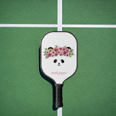 Panda Beer Gezicht Meisje Naam Wit Pickleball Paddle