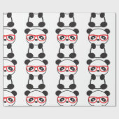 Panda Beer Gift Wrapping Paper Cadeaupapier (Vlak)