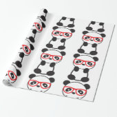 Panda Beer Gift Wrapping Paper Cadeaupapier (Uitgerold)