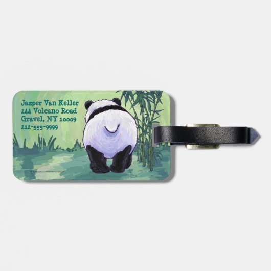 Panda Beer Gifts & Accessoires Bagagelabel (Achterkant horizontaal)