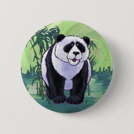 Panda Beer Gifts & Accessoires Ronde Button 5,7 Cm (Voorkant)