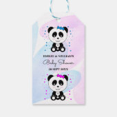 Panda Beer Girl and Boy Twins Gift Labels Cadeaulabel (Achterkant)
