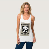 PANDA BEER GIRLS CUTE FUNNY T-SHIRY TANKTOP (Volledige Voorkant)