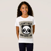 PANDA BEER GIRLS KINDER CUTE FUNNY T-SHIRY T-SHIRT (Voorkant volledig)