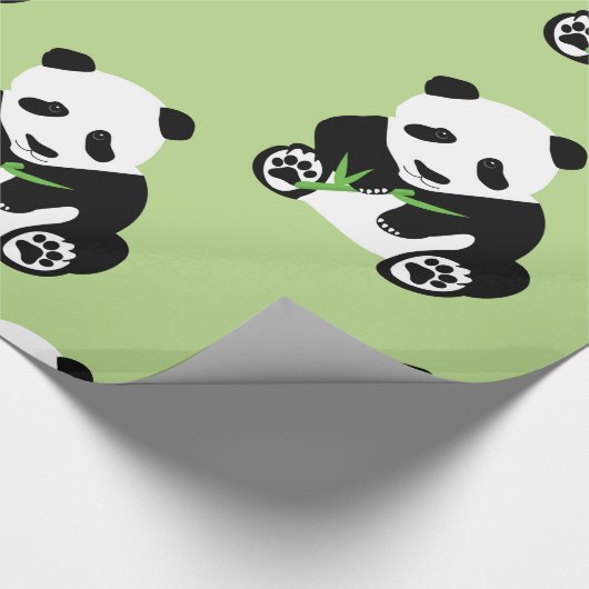 Panda Beer Glossy Wrapping Paper Cadeaupapier (Hoek)