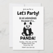 Panda Beer Grappig Schattig Dier Panda Kaart (Voorkant)