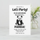 Panda Beer Grappig Schattig Dier Panda Kaart (Staand voorkant)