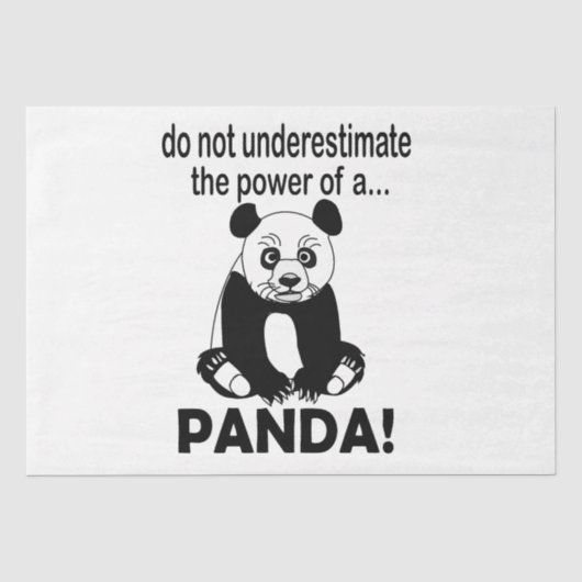Panda Beer Grappige Schattige Panda Tissuepapier (Voorkant)