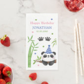 Panda Beer Groene Bamboe Kinderverjaardag  Servet (Insitu)