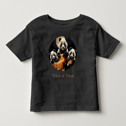 Panda Beer Halloween Kinder Shirts (Voorkant)