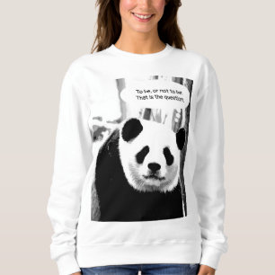 Panda Beer Hamlet Shakespeare Citaat Womens Trui