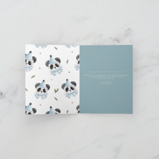 Panda Beer Hartelijk dank kaart (Binnen)