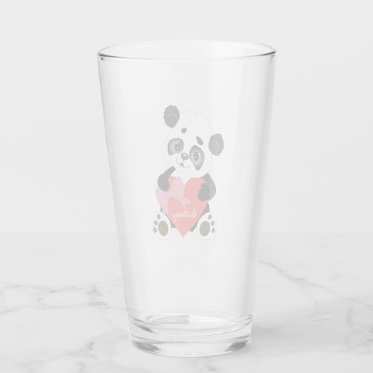 Panda Beer Heart Glas (Achterkant)