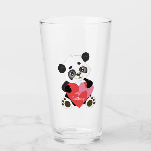 Panda Beer Heart Glas (Voorkant)