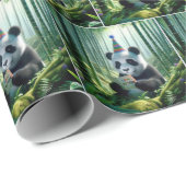 Panda Beer Het lezen van een verjaardag Kaart Cadeaupapier (Rol Hoek)