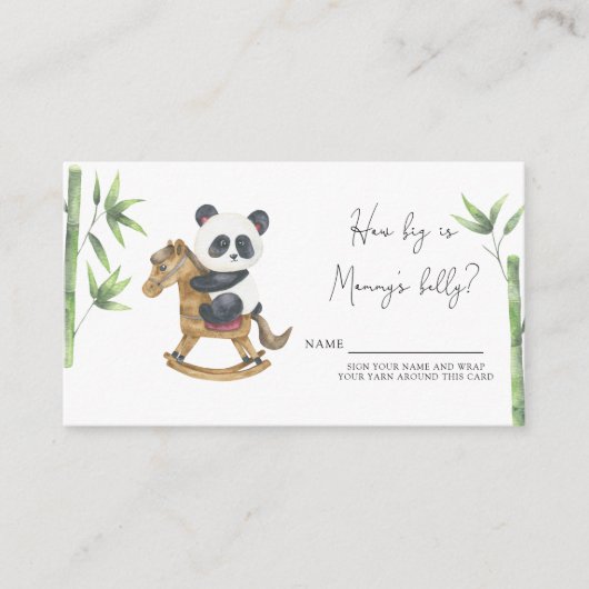 Panda Beer Hoe groot is mama's buik Informatiekaartje (Voorkant)