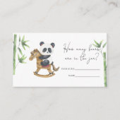 Panda beer hoeveel beren er in de pot zitten informatiekaartje (Voorkant)