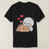 Panda Beer Hug Bubu Dudu Valentijnsdag Fun Idee T-shirt (Design voorkant)