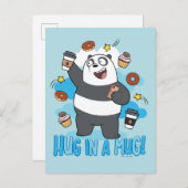 Panda Beer - Hug in een Mok! Briefkaart (Voorkant / Achterkant)